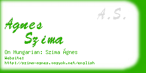 agnes szima business card